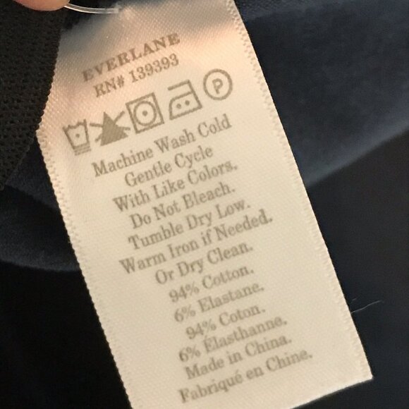 Everlane Blue Straight Leg Cropped Pull On Trouser Pants Size 10 - Picture 10 of 10